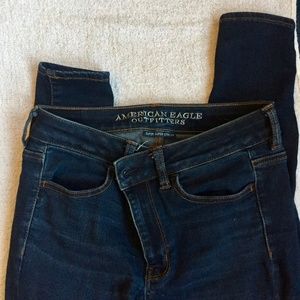 American Eagle Stretchy Jeans 4-Extra Long Dark
